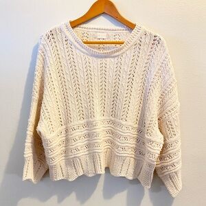 Altar'd State Cream Knit Sweater
